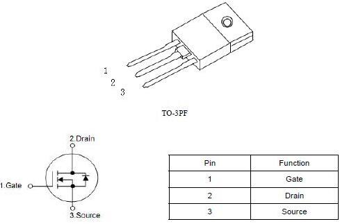 開關(guān)電源MOS管 KNX42150A 2.8A/1500V規(guī)格書-封裝 參數(shù)齊全-KIA MOS管