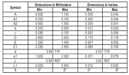 MOS管2300 6A20V SOT23