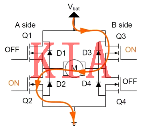H橋，感性負載