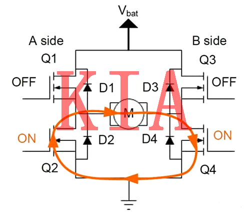 H橋，感性負載