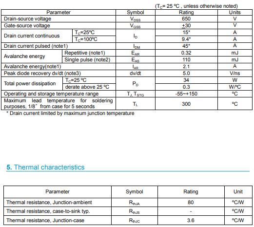 65r300s參數(shù)代換 650V