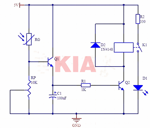 光控延時(shí)開(kāi)關(guān)電路