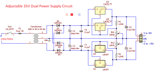 雙電源電路,可調(diào)電源