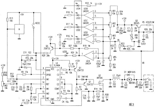 電動自行車控制器,電路
