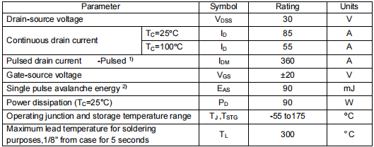 3903mos管,30v85a,KND3903A