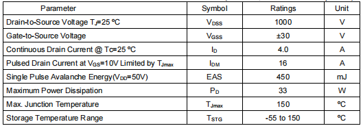1000v場(chǎng)效應(yīng)管,KNP43100A