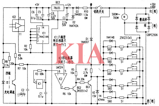 有刷控制器,電動(dòng)車(chē)控制器,接線