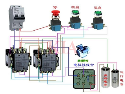 220v電機正反轉(zhuǎn),接線