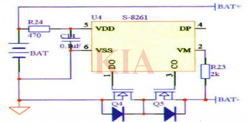 充電寶保護電路,充電保護電路圖-KIA MOS管
