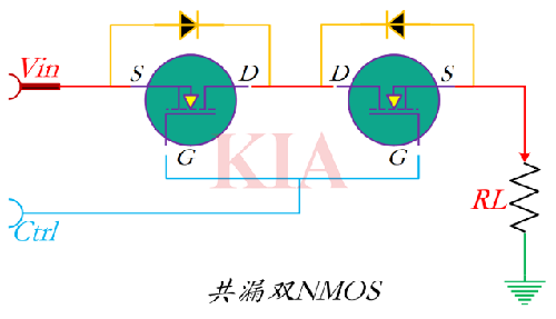 雙MOS管負(fù)載開關(guān)電路