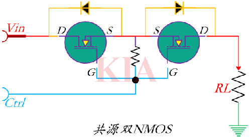 雙MOS管負(fù)載開關(guān)電路